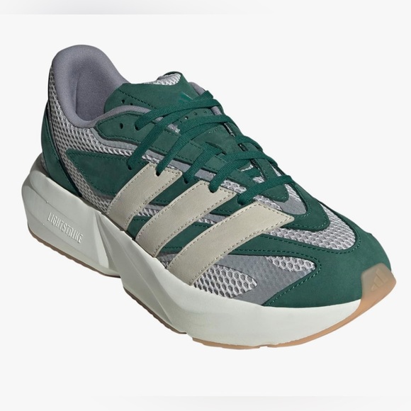 Adidas Men's Lightblaze running Shoes sneakers green silver‎ size 10 #JR2616
